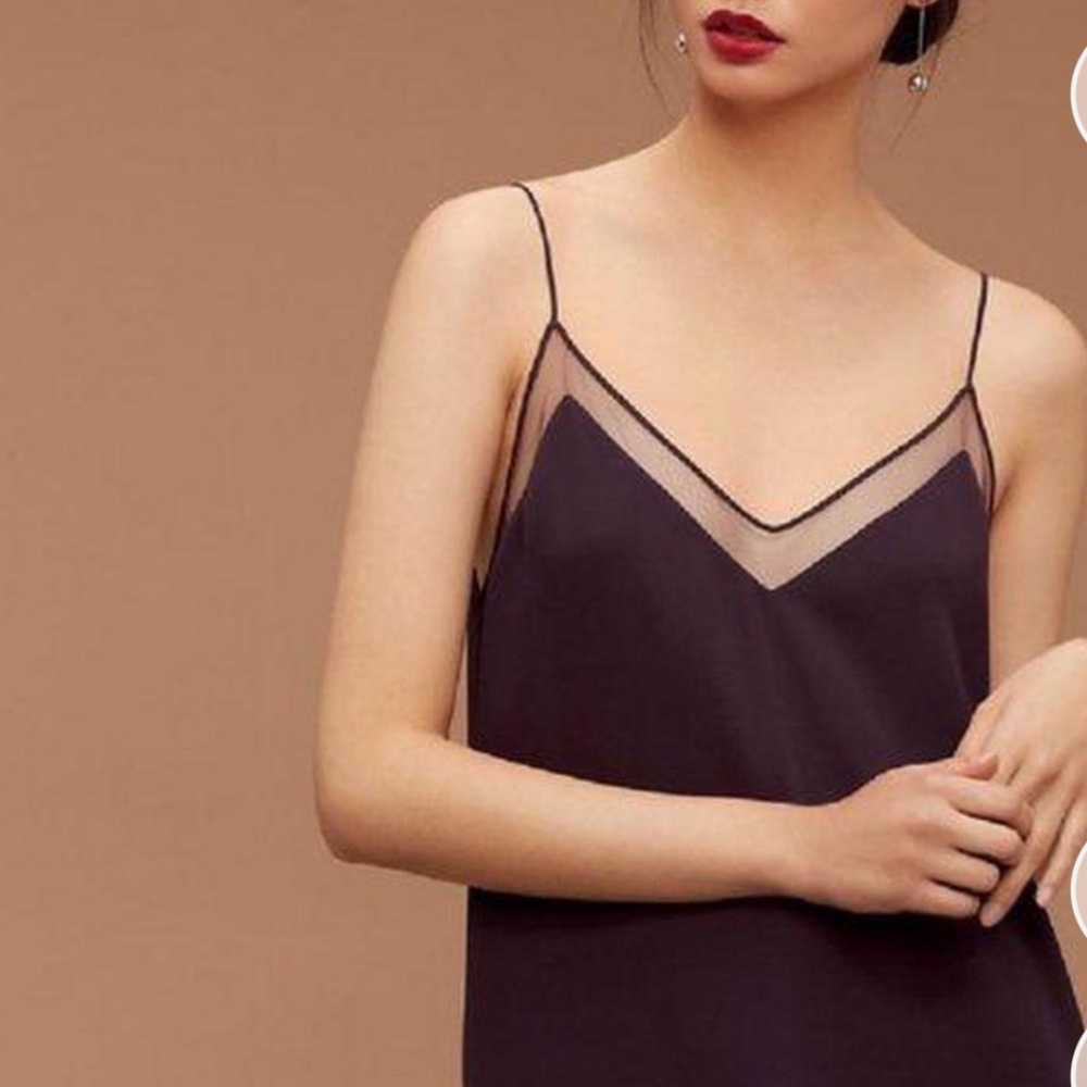 Banana Republic Navy Mesh V-Neck Cami | Layering Piece | Size 2/S